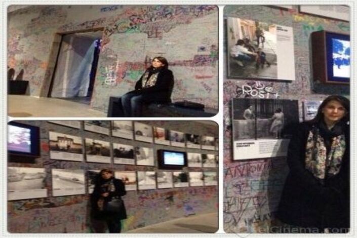 ماجدة الرومي توجه رسالة للعالم من أمام حائط برلين