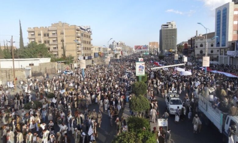 مسيرة حاشدة في صنعاء ترفض تدخلات الخارج
