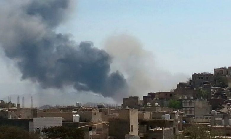 طائرات التحالف تقصف مواقع عسكرية للواء 33 مدرع بالضالع